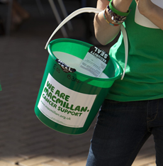 Image of a Macmillan donation bucket